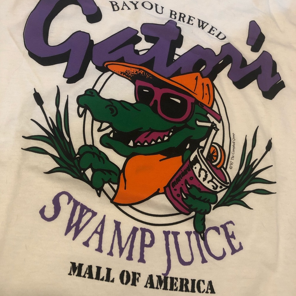 Vintage 97 Gator Swamp Juice T Shirt Single Stitch